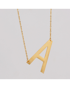 Initial Necklace, Letter Necklace, Personalized Name Necklace, 18K Gold Plated Stainless Steel, Wife Gifts, Gifts For Mom, Moms Gift, Birthday Gift for Her Alphabet A