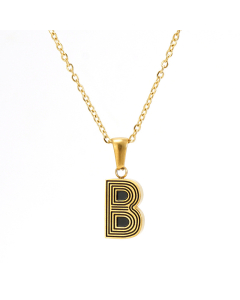 B Initial Necklaces for Women Girls 18k gold Chain Necklace CA7810230