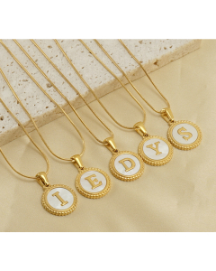 Best Sale Initial Letter Necklace With Snake Chain CA7810217