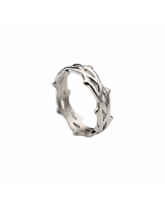 Steel Color Bramble Vine Woven Gold Plated Non-fading Stainless Steel Ring