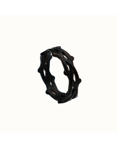 Black Bramble Vine Woven Gold Plated Non-fading Stainless Steel Ring