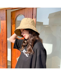 Bucket Hat-Plain Sun Hat-Outdoor-Summer-Beach-Vacation-Casual Style-Khaki-HC680710-3