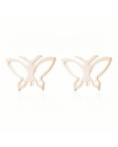 Butterfly Stainless Steel Earrings Gold Plated Studs Earring CA08810992
