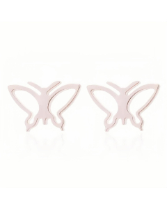 Butterfly Stainless Steel Earrings Rose Gold Plated Studs Earring CA08810992