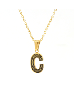 C Initial Necklaces for Women Girls 18k gold Chain Necklace CA7810230