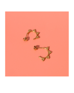 Korea Geometric Ball Earrings