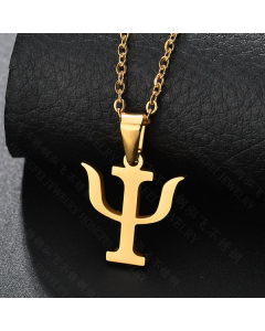 Stainless Steel Necklace Gold Trident - CA7810008