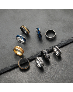 Wholesale Stainless Steel Ring Can Rotate The Chain Open Bottle Ring