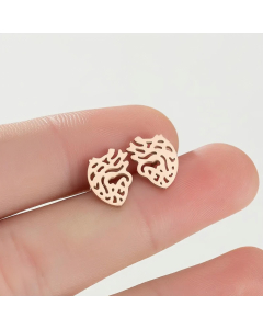 Cardiac Shape Titanium Steel Earring Rose Gold Plated Earrings CA08810982