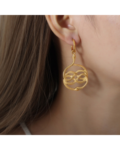 Wholesale Titanium Steel Earrings Retro Light Luxury Personality Cartoon Animal Snake Stainless Steel Earrings -Gold Color-01