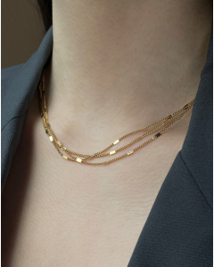 Charming Necklace Three Layer Fashion Titanium Steel Necklace CA7810180