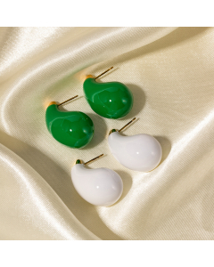 Coated Titanium Steel Earring Stoving Varnish Studs Earring LY881028 (1)