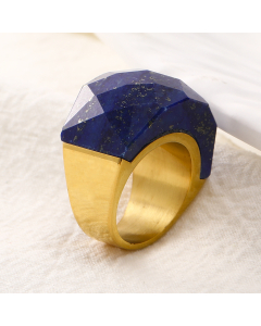Wholesale Stainless Steel Ring Color Large Gemstone Ring