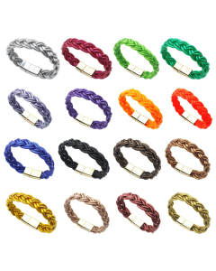 Color Varnish Silicone Jelly Bangle Woven Bracelet PVC Bangle LY881012