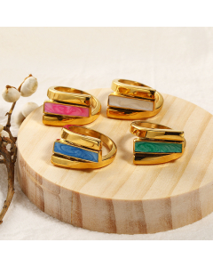 Wholesale French Style Ring New INS Light Luxury Sense Senior Cross Color Drip Oil Temperament Stainless Steel Ring