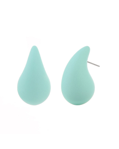 cyan Acrylic Water Drop Shape Earring LY881031