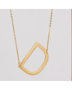 Initial Necklace, Letter Necklace, Personalized Name Necklace, 18K Gold Plated Stainless Steel, Wife Gifts, Gifts For Mom, Moms Gift, Birthday Gift for Her, Alphabet D