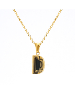 D Initial Necklaces for Women Girls 18k gold Chain Necklace CA7810230