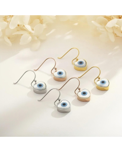 Devil'S Eye Heart Shape Titanium Steel Earrings Hook Earring CA08811338
