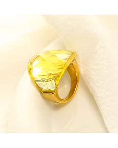 Wholesale Stainless Steel Ring Diamond Cut Surface Gem Ring