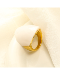 Wholesale Stainless Steel Ring Diamond Cut Surface Gem Ring-01-6