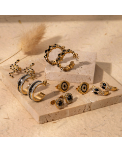 Wholesale Retro Minimalism Diamond Geometry C-Shaped Snake Stainless Steel  Earrings Fine Jewelry
