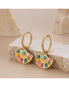 Wholesale Personalized Minimalism Exquisite Diamond Stainless Steel Earrings Gold-Plated Pendant Titanium Steel Earrings 