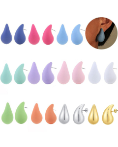 Dopamine Style Multi Color Acrylic Water Drop Shape Earring LY881031