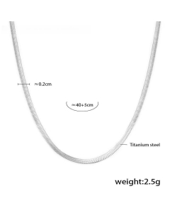 Double-layer Moon Star Fringe Necklace Bracelet Wholesale Stainless Steel Jewelry Set-Steel Color-01
