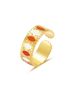 Hot Sale Retro Non-fading Drip Oil Opening Titanium Steel Ring