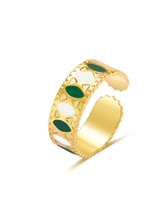 Retro Non-fading Drip Oil Opening Titanium Steel Ring