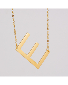 Initial Necklace Letter Necklace Personalized Name Necklace 18K Gold Plated Stainless Steel Wife Gifts Gifts For Mom Moms Gift Birthday Gift for Her Alphabet E