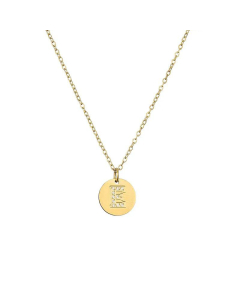 Fashion Diamond Clavicle Chain Letter Pendant Titanium Steel Necklace-E