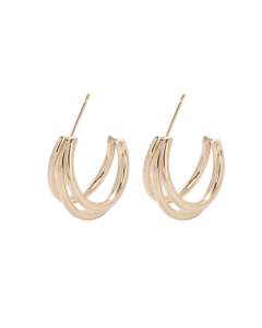 Triple-Open-Hoop Stud Earrings EC690914