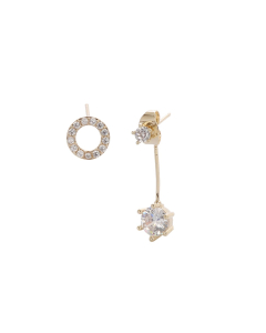 Rhinestone Drop Stud Earrings EC690930