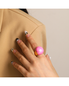 Wholesale Stainless Steel Ring Enamel Drop Glaze Morandi Ring