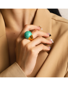 Wholesale Stainless Steel Ring Enamel Drop Glaze Morandi Ring