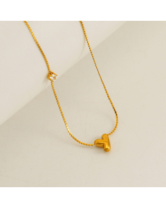 English Letter Y Pendant Necklace Stainless Steel Diamond Clavicle Chain 