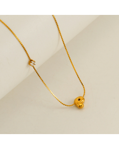 English Letter P Pendant Necklace Stainless Steel Diamond Clavicle Chain 