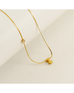 English Letter I Pendant Necklace Stainless Steel Diamond Clavicle Chain 