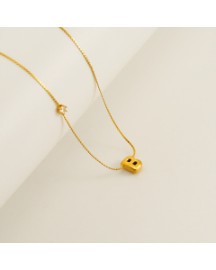 English Letter B Pendant Necklace Stainless Steel Diamond Clavicle Chain 