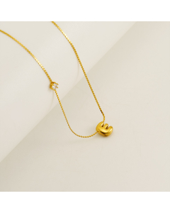 English Letter E Pendant Necklace Stainless Steel Diamond Clavicle Chain 