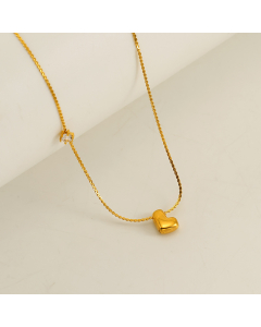 English Letter L Pendant Necklace Stainless Steel Diamond Clavicle Chain 