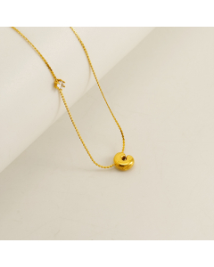 English Letter C Pendant Necklace Stainless Steel Diamond Clavicle Chain 