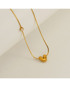 English Letter V Pendant Necklace Stainless Steel Diamond Clavicle Chain 