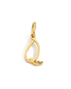 English Love Letter Q Stainless Steel Bracelet Necklace Accessories Stainless Steel Pendant 