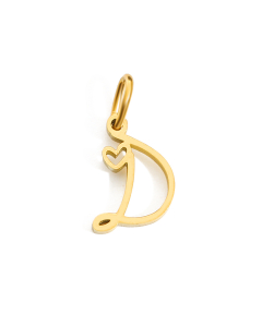 English Love Letter D Stainless Steel Bracelet Necklace Accessories Stainless Steel Pendant 