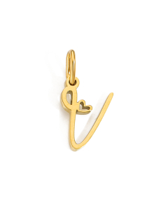 English Love Letter V Stainless Steel Bracelet Necklace Accessories Stainless Steel Pendant 