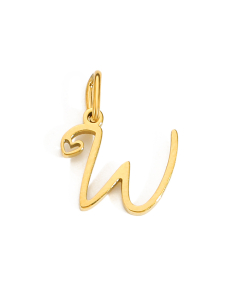 English Love Letter W Stainless Steel Bracelet Necklace Accessories Stainless Steel Pendant 