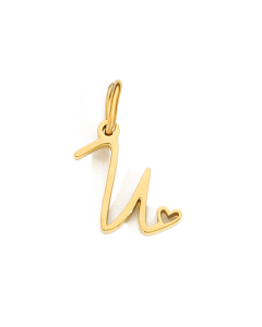 English Love Letter U Stainless Steel Bracelet Necklace Accessories Stainless Steel Pendant 